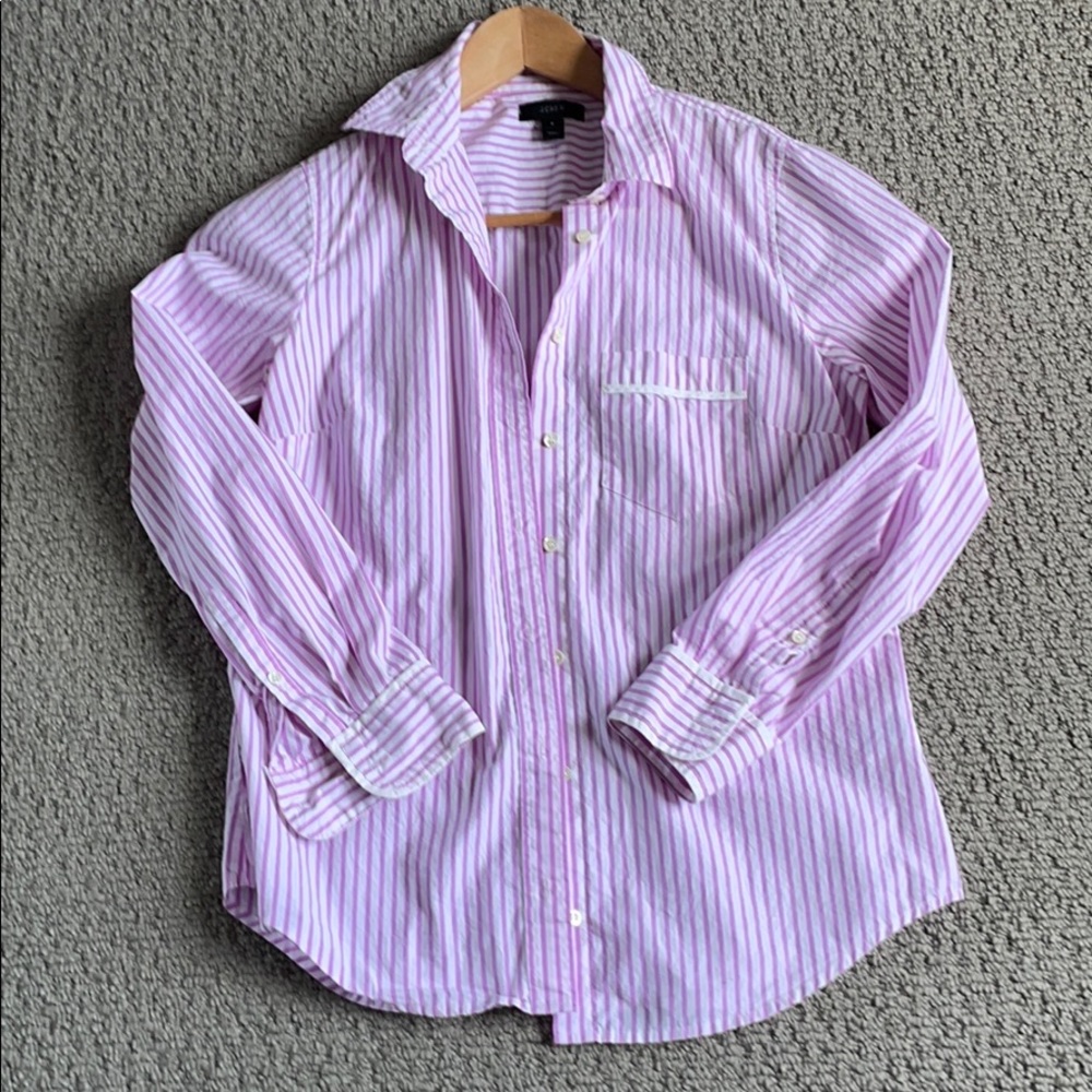 J. Crew slim cotton poplin striped shirt